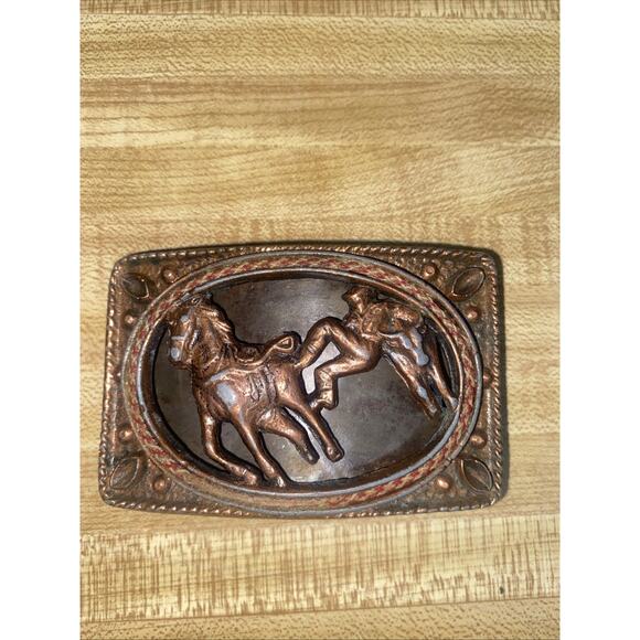 Unbranded | Accessories | Vintage Rodeo Bronco Bull Rider Western Belt ...